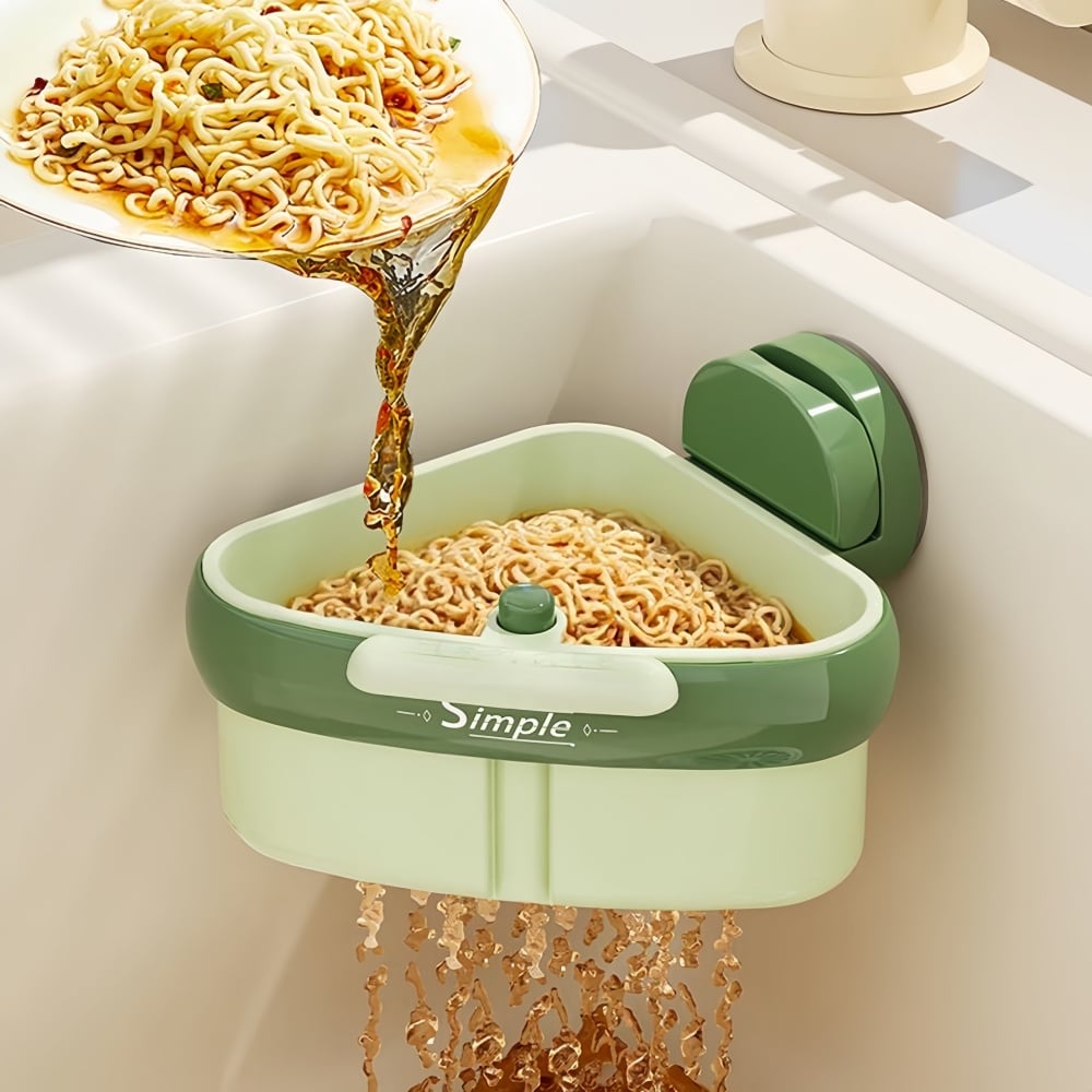 💧2025 New Release - 🍽️Suction Cup Sink Corner Rack(🔥Buy 2 Get 1 Free)