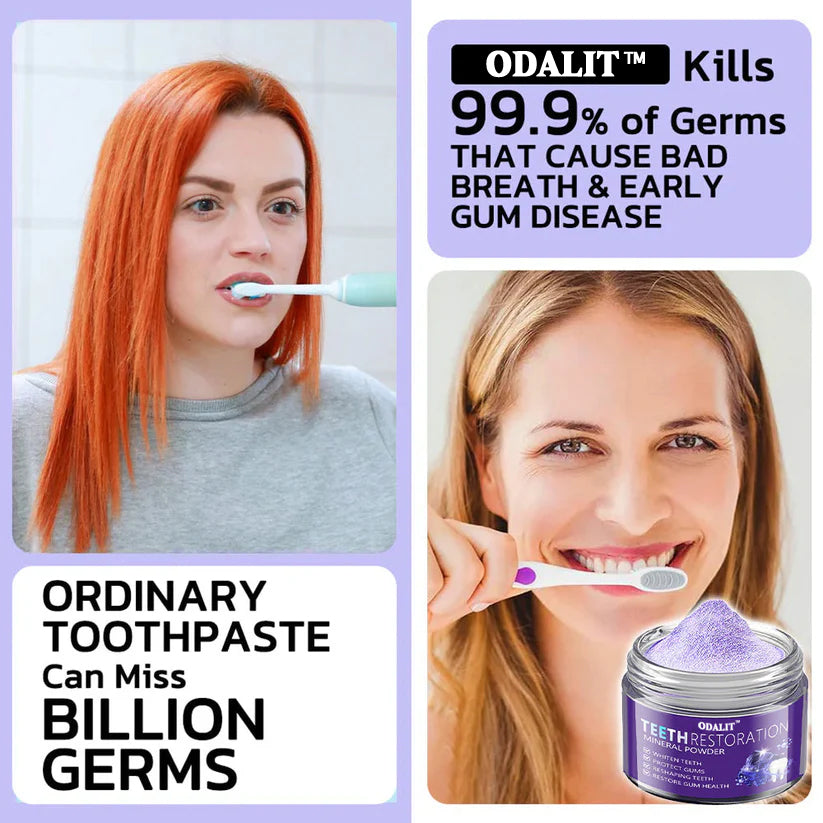 ODALIT™ TeethRestoration Mineral Powder🦷Obtain American Dental Association (ADA) Certification (Treats periodontitis and mouth ulcers, prevents tooth loss, and repairs gum recession）