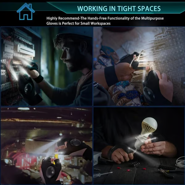 🎄Christmas Sales 49% OFF - 🔥🔥Hands-Free LED Half Finger Gloves