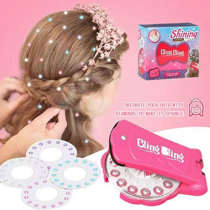 🎄Christmas Limited Time SALE 50% OFF - ✨Glitter Diamond Styling Tools Hair Gemstone Styling Set to light up girls' hair, clothes, accessories, No Heat Required Hair Styling Accessories