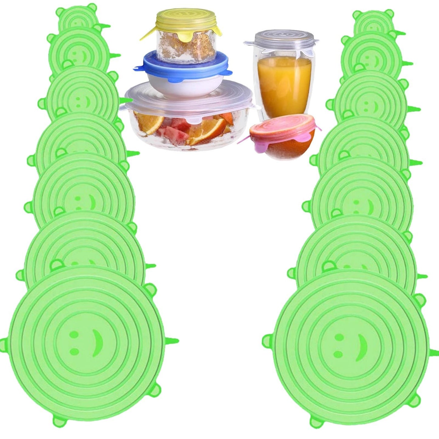 🍽️Silicone Cover Stretch Lids Reusable Airtight Food Wrap Covers