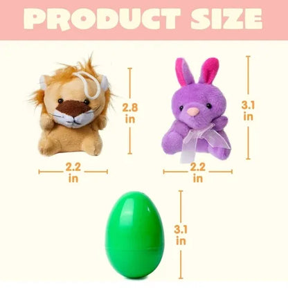 12/24/36 Pcs Prefilled Easter Eggs, Filled with Plush Animal Toys